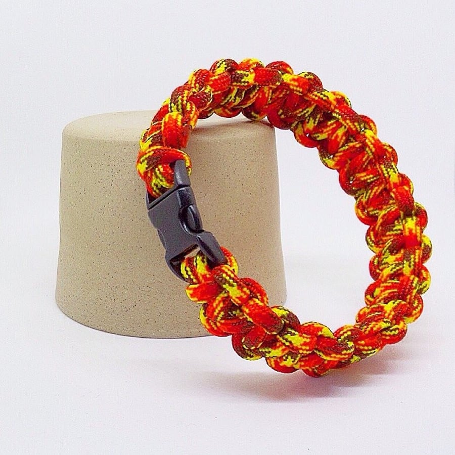 Paracord Bracelet - Orange & Yellow