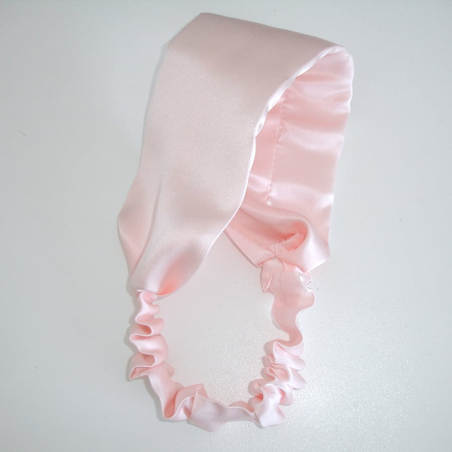 Silk Headband Pink Mulberry Silk Hairband Elasticated