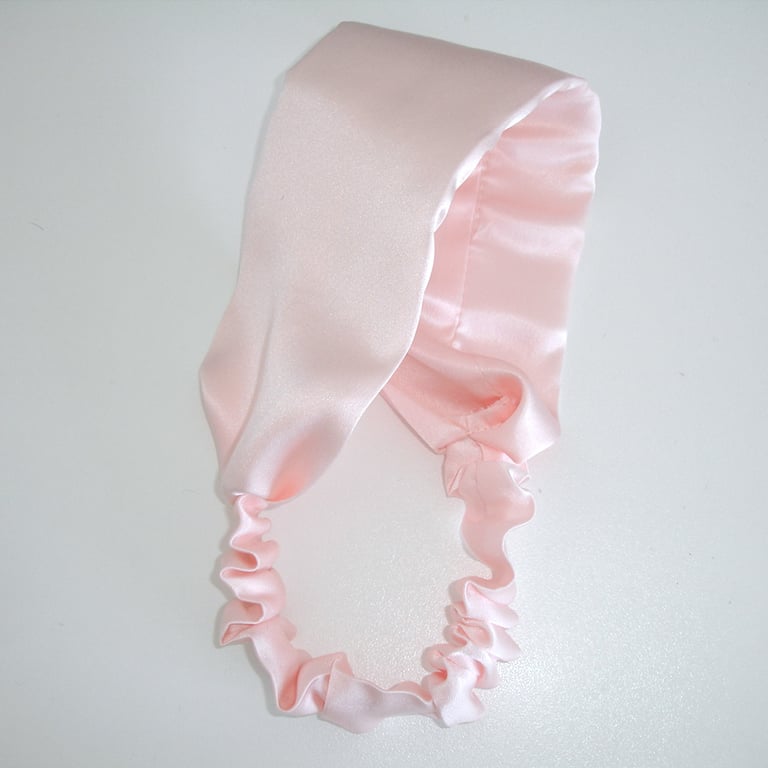 Silk Headband Pink Mulberry Silk Hairband Elasticated