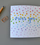 Miss you card with rainbow watercolour pattern - Image 3