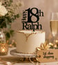 Cake Topper Personalised Happy Birthday Custom Cake Decoration with Any Name Age