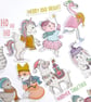 Christmas Animals in Clothes, winter ephemera card topper embellishments - Image 7