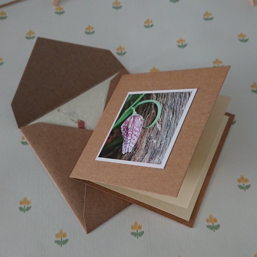 Notecards - pack of 3 - square photo cards - recycled