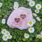 Copper LOVE heart earrings