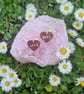 Copper LOVE heart earrings