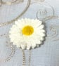 White Daisy Brooch Seconds Sunday - Image 1
