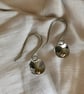 Silver Disc Earrings With Gold Droplet - Image 1