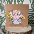 Pressed flower card