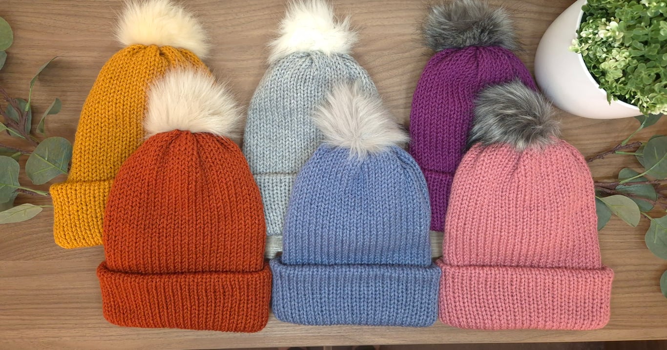 Classic Knitted Beanie Hat (6 Colours available)