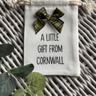 Cornish Gift Bag, Cornish Tartan Bow, 