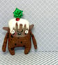 Christmas Pudding Brownie Art Doll 1