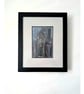 Original  Framed Painting Charles Cross Church Plymouth Mixed Media - Image 1