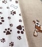 Summer Seconds Padded Notebook Cover in Taupe, Notebooks with Dogs - Image 8
