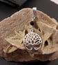 Sterling Silver Tree of Life and Black Agate Necklace (birthstone customisable)