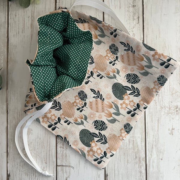 Fabric Drawstring Bag: Fully Lined Reusable Gift Bag, Toiletries Bag, Travel Bag