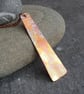 Copper rectangle pendant, Flame patina jewellery, 7th anniversary gift - Image 7