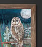 Owl Art Print - Tawny owl bird art print - Image 6
