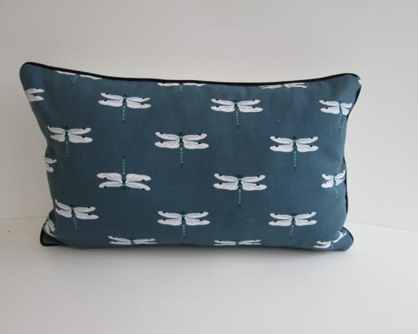 Sophie Allport Dragonfly  Cushion Cover with Black Piping