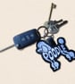 Poodle Keyring - Dog Silhouette Word Art Accessory - Image 2