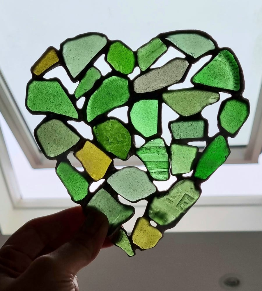 Sea glass mosaic suncatcher 