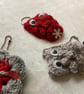 Keyring charms, bag charms, crochet charms