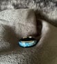 Resin ring sea blue with glass crystals - Image 2