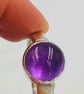 Chunky Amethyst Cabochon Sterling Silver Ring - Image 2