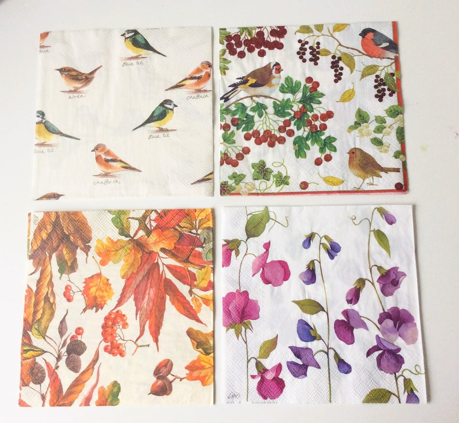 Mixed Design Napkins for Decoupage (Bundle C)