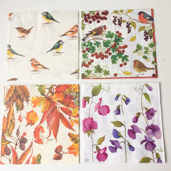 Mixed Design Napkins for Decoupage (Bundle C)