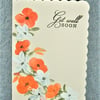Hand painted original Get Well card ( ref F 452)