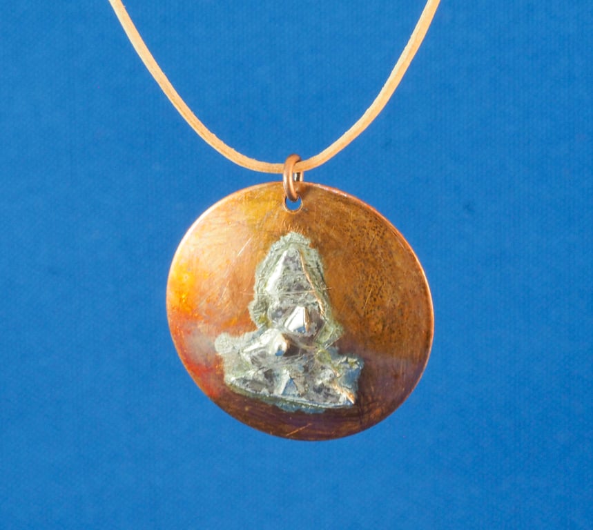 Christmas Tree Copper & Silver Pendant