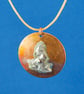 Christmas Tree Copper & Silver Pendant - Image 1
