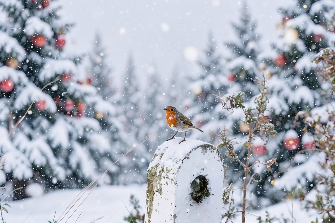 Robin on Post Norfolk Christmas Greeting Card A5