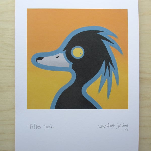A4 British Bird Print - Tufted Duck