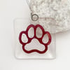 Fused Glass Copper Pawprint Hanging - Handmade Glass Decoration