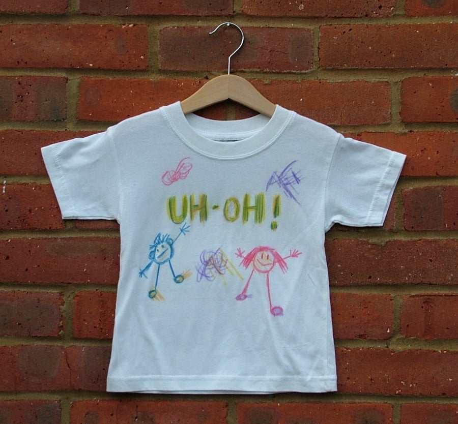 UH-OH t-shirt 1,2,3,4 years. 