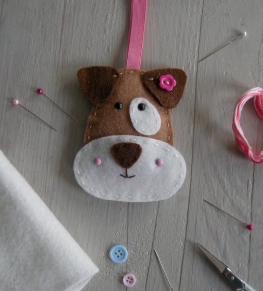 Dog decoration sewing kit Folksy