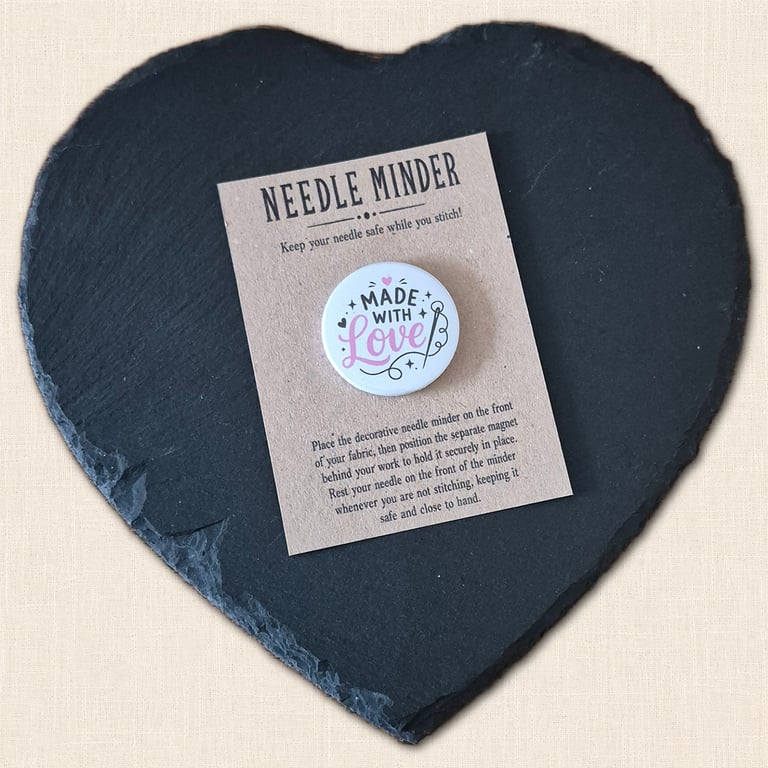 Made With Love Needle Minder - Positive Cross Stitch Accessory