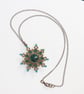 Bronze and Emerald Snowflake Pendant - Image 5