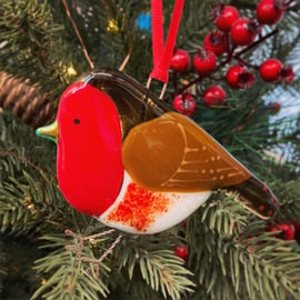 Fused Glass Robin