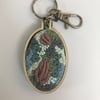Embers a hand embroidered keyring