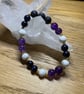 Amethyst, Howlite & Blue Sandstone Diffuser Aromatherapy Bracelet