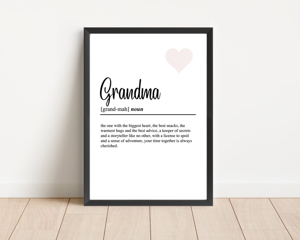 Grandma definition print 