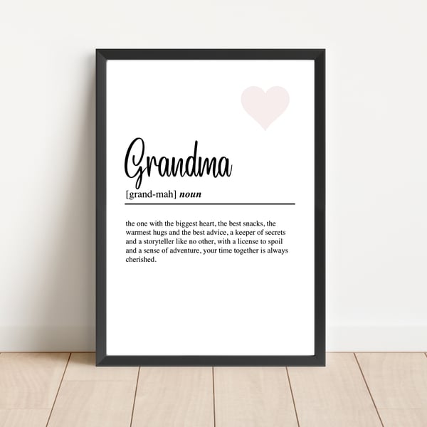 Grandma definition print 