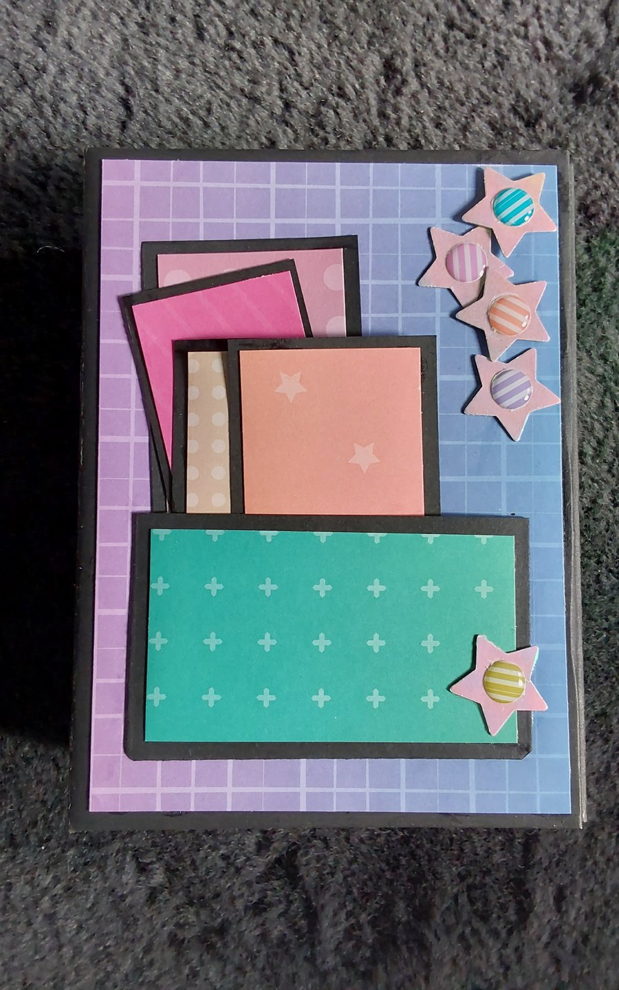 Mini Interactive scrapbook album junk journal photos ephemera 80's theme 