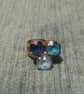 Swarovski 'Sea Blues' Themed Adjustable Trio Ring - Image 2