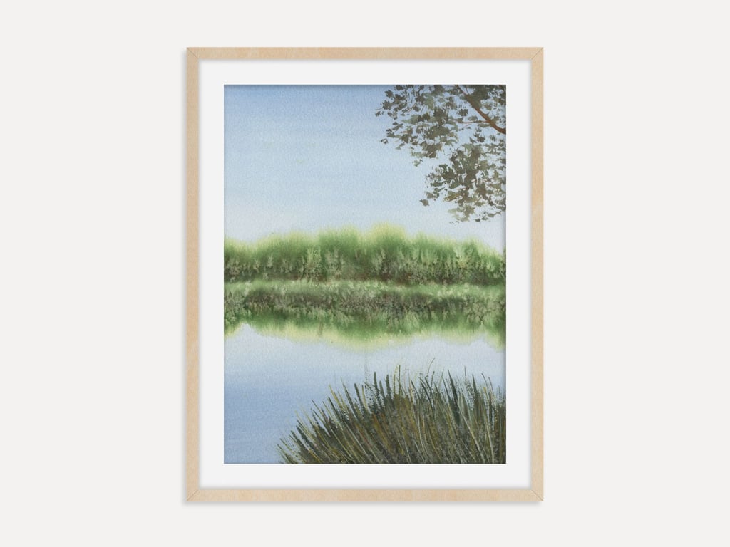 In The Moorlands Art Print, Moody Landscape Wall Art, Countryside Nature Artwork