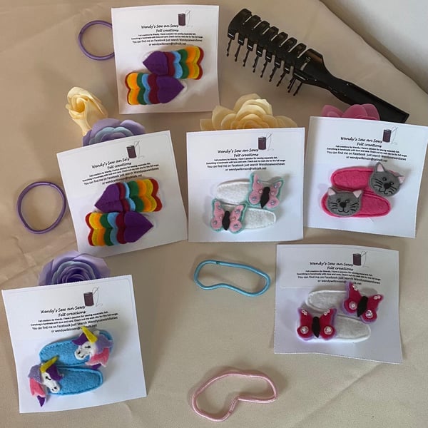 Beautiful Hand Stitched Hair slides