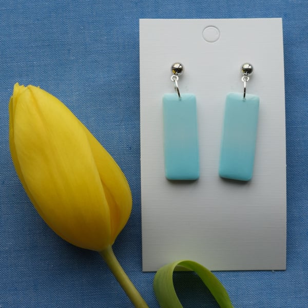 Small Rectangle Gradient Drop Earrings