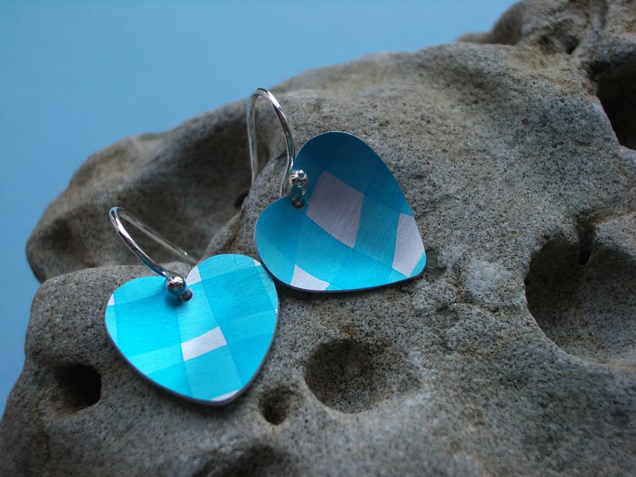 Sale - Turquoise heart earrings